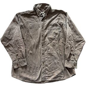 Vintage Woolrich Long Sleeve Button Down Shirt Brown Men Size XL